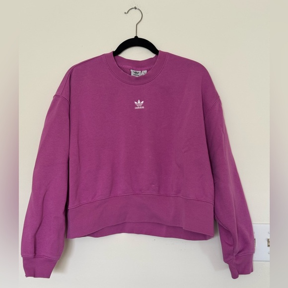 Adidas Magenta Crewneck Sweatshirt - Picture 1 of 2